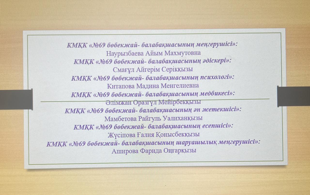 Әкімшілік тізімі 2025-2026 оқу жылы